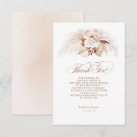 Exotic Pampas Grass Floral Baby Dusche Vielen Dank
