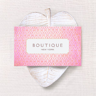 Exotic Pink Artistic Pattern Fashion and Beauty Visitenkarte