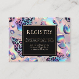 Exotic Posh GIft Registry Details Enclosure Cards Begleitkarte