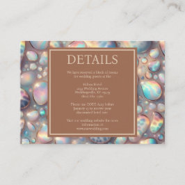 Exotic Posh Reception Details Enclosure Cards Begleitkarte