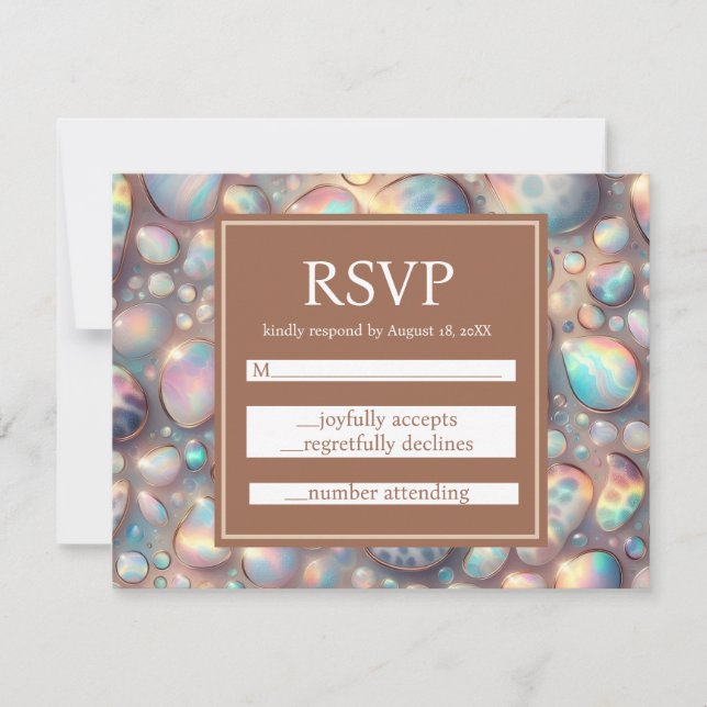 Exotic Posh RSVP Wedding Enclosure Cards Karte (Vorderseite)