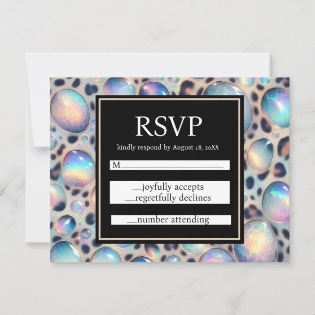 Exotic Posh RSVP Wedding Enclosure Cards Karte (Vorderseite)