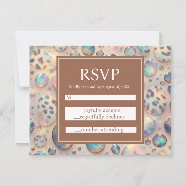 Exotic Posh RSVP Wedding Enclosure Cards Karte (Vorderseite)