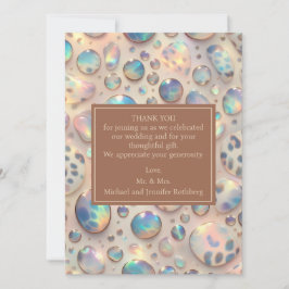 Exotic Posh Wedding Pre-Filled Thank You Cards Einladung