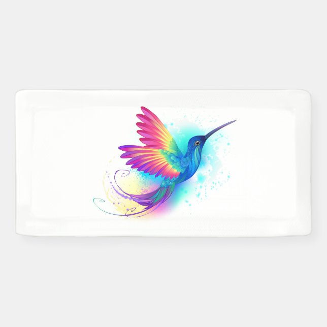 Exotic Rainbow Hummingbird Banner (Horizontal)