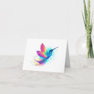 Exotic Rainbow Hummingbird Dankeskarte