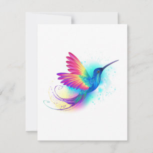 Exotic Rainbow Hummingbird Feiertagskarte