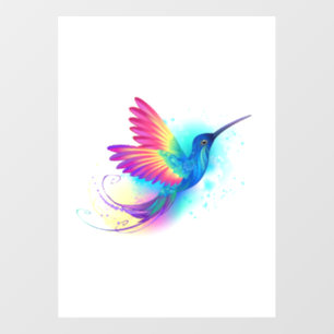 Exotic Rainbow Hummingbird Fensteraufkleber