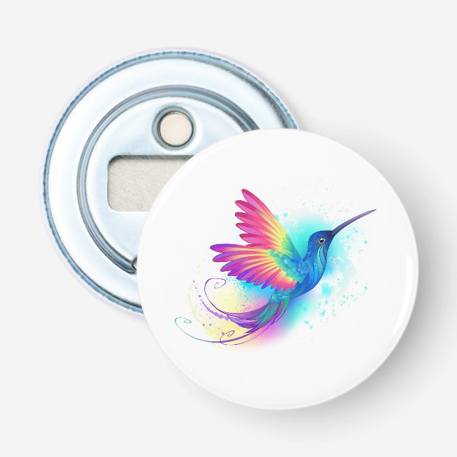 Exotic Rainbow Hummingbird Flaschenöffner (Vorderseite)