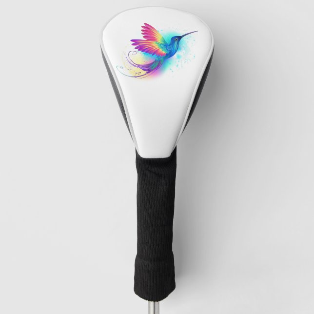Exotic Rainbow Hummingbird Golf Headcover (Vorderseite)