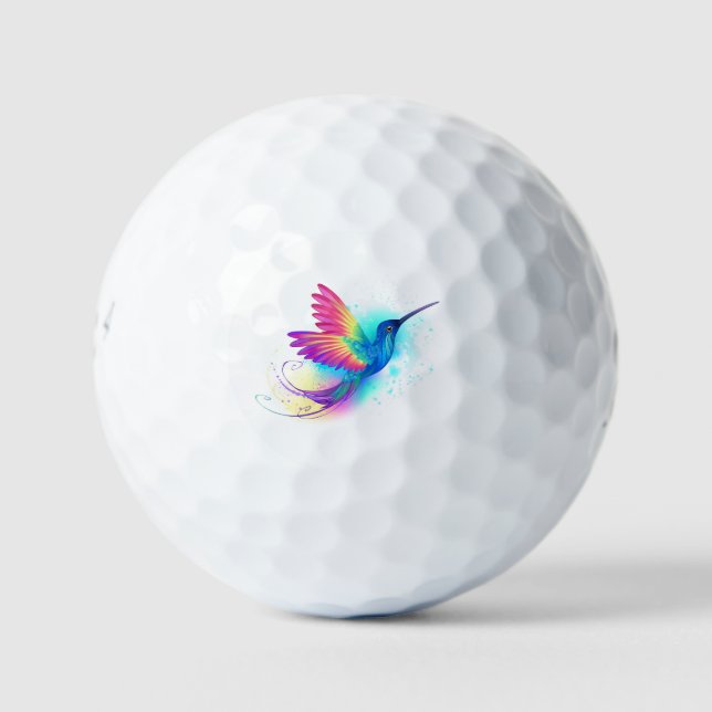 Exotic Rainbow Hummingbird Golfball (Vorderseite)