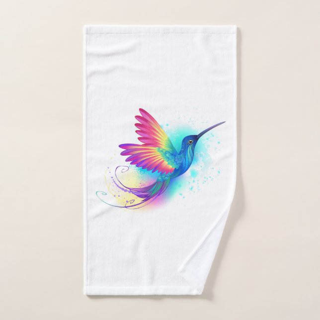 Exotic Rainbow Hummingbird Handtuch (Handtuch)