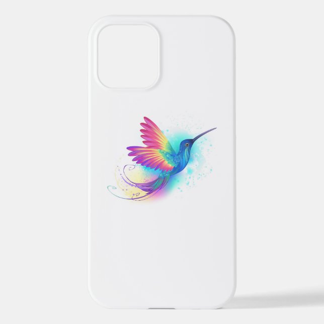 Exotic Rainbow Hummingbird iPhone 12 Hülle (Rückseite)