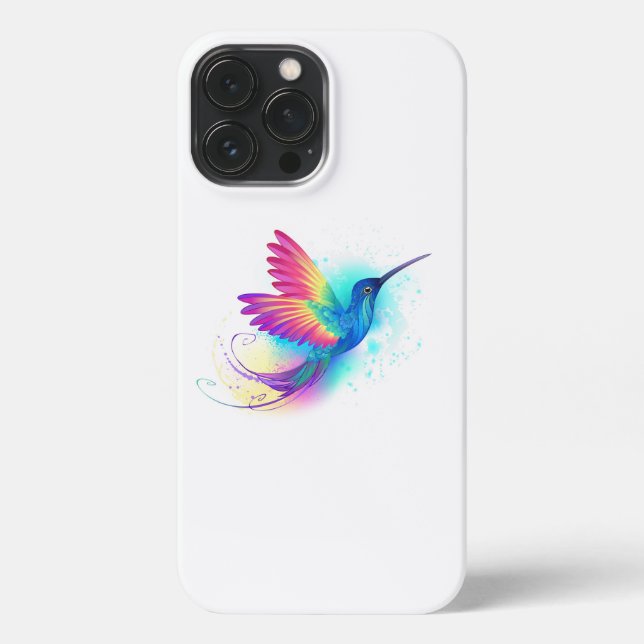 Exotic Rainbow Hummingbird iPhone 13 Pro Max Hülle (Rückseite)
