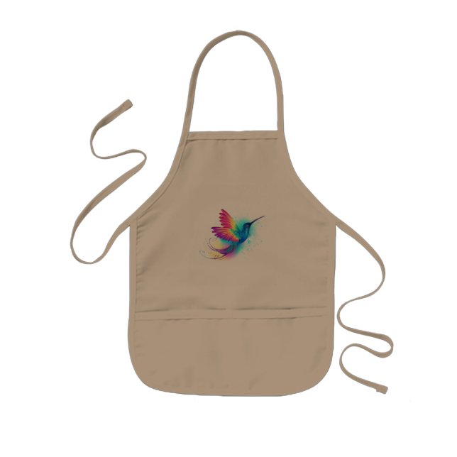 Exotic Rainbow Hummingbird Kinderschürze (Vorne)