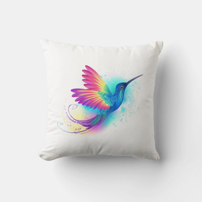 Exotic Rainbow Hummingbird Kissen (Vorderseite)