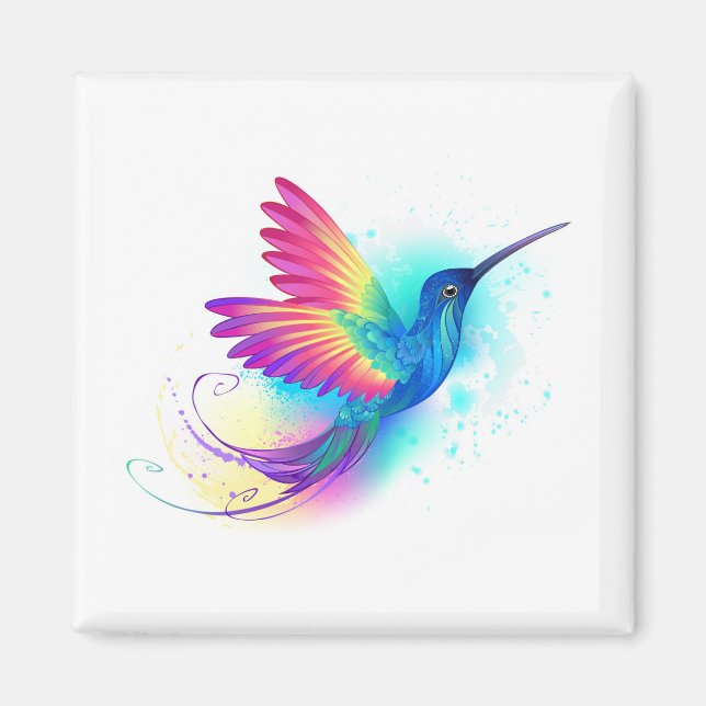 Exotic Rainbow Hummingbird Magnet (Vorne)