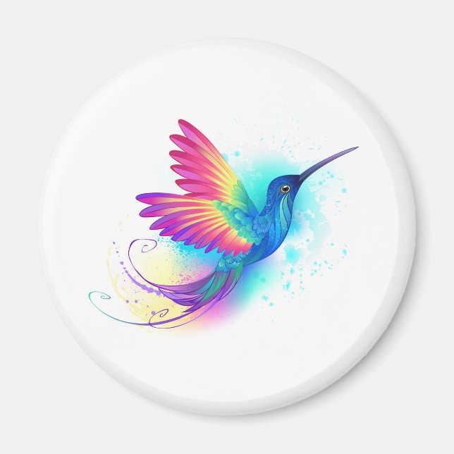 Exotic Rainbow Hummingbird Magnet (Vorne)