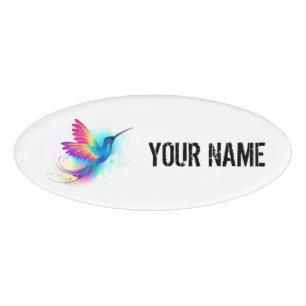 Exotic Rainbow Hummingbird Namenschild