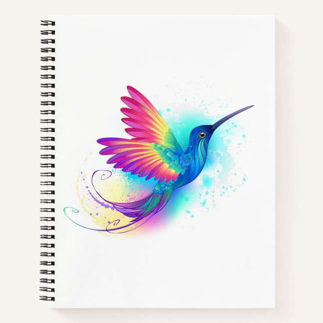 Exotic Rainbow Hummingbird Notizbuch (Vorderseite)