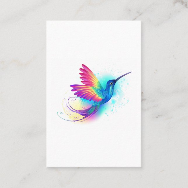 Exotic Rainbow Hummingbird Rabattkarte (Vorderseite)