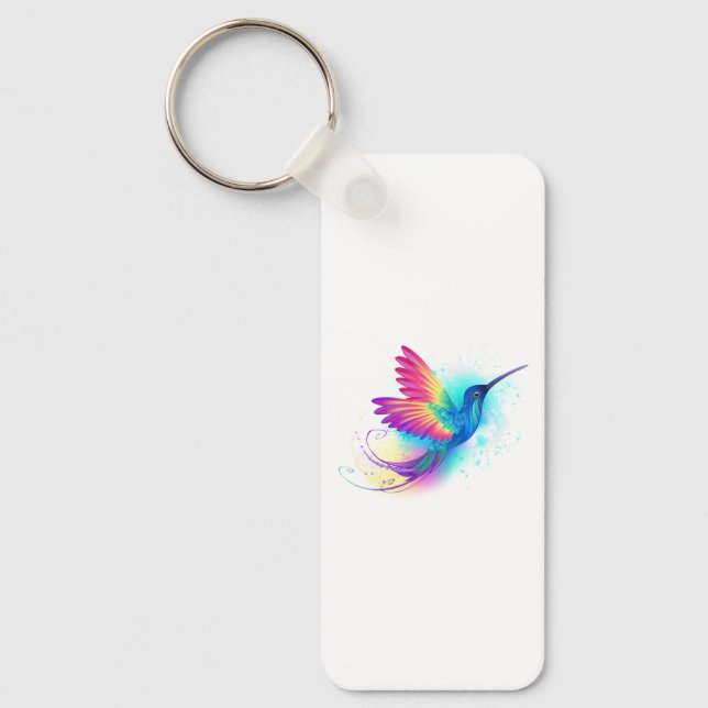 Exotic Rainbow Hummingbird Schlüsselanhänger (Vorderseite)