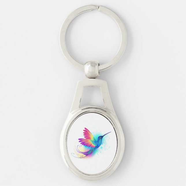 Exotic Rainbow Hummingbird Schlüsselanhänger (Vorderseite)