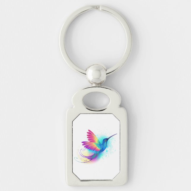 Exotic Rainbow Hummingbird Schlüsselanhänger (Vorderseite)