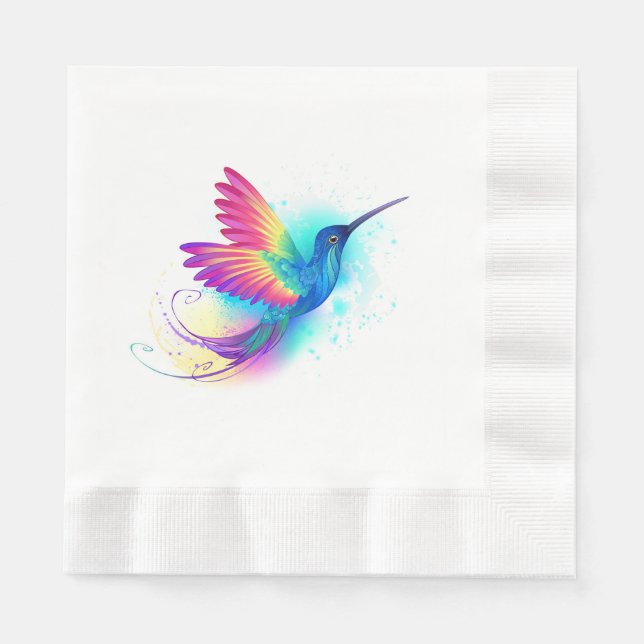 Exotic Rainbow Hummingbird Serviette (Vorderseite)