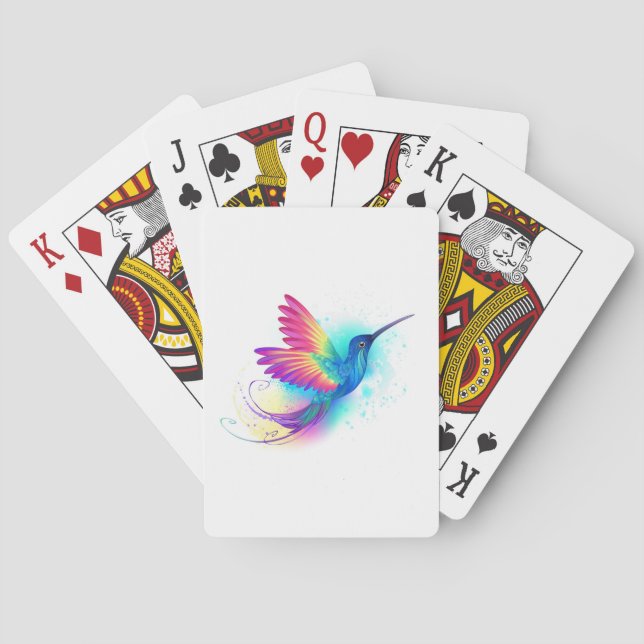 Exotic Rainbow Hummingbird Spielkarten (Rückseite)