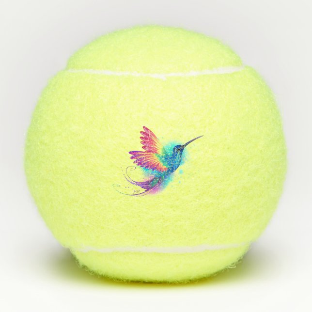 Exotic Rainbow Hummingbird Tennisbälle (Vorderseite)