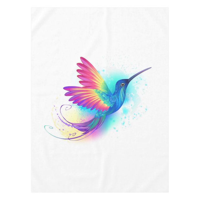 Exotic Rainbow Hummingbird Tischdecke (Vorderseite)