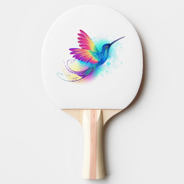 Exotic Rainbow Hummingbird Tischtennis Schläger (Vorderseite)