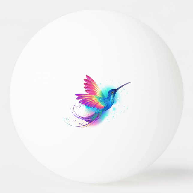 Exotic Rainbow Hummingbird Tischtennisball (Vorderseite)