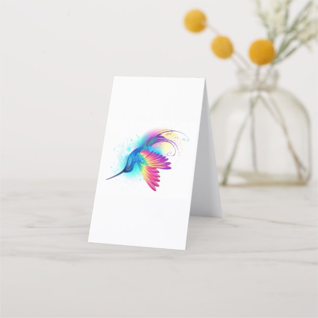 Exotic Rainbow Hummingbird Treuekarte (Rückseite)