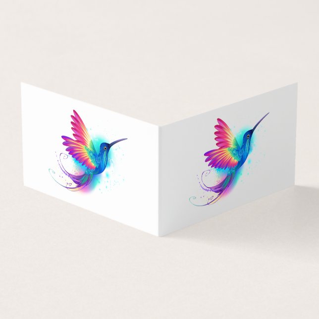 Exotic Rainbow Hummingbird Visitenkarten (Vorderseite)