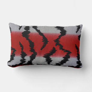 Exotic Red Snake Print Lumbar Throw Kissen
