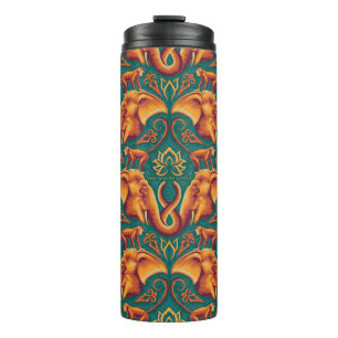 Exotic Safari TapestPattern - The White Lotus Thermosbecher