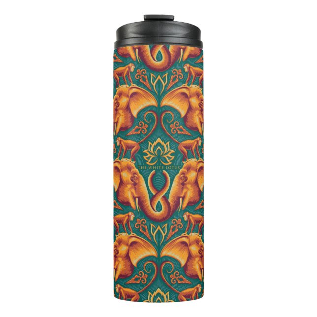 Exotic Safari TapestPattern - The White Lotus Thermosbecher (Vorderseite)