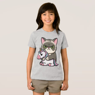 Exotic Shorthair mit Einhorn Tri-Blend Shirt