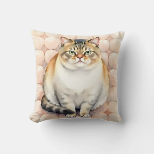 Exotic Shorthair Wasserfarbe Soft-Kissen-Kunst Kissen