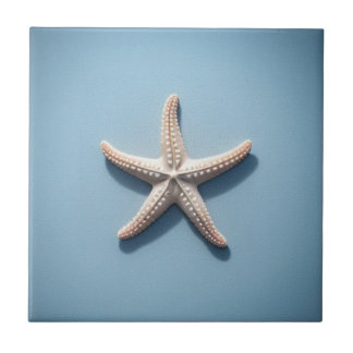 Exotic Starfish with Blue Blackground Fliese