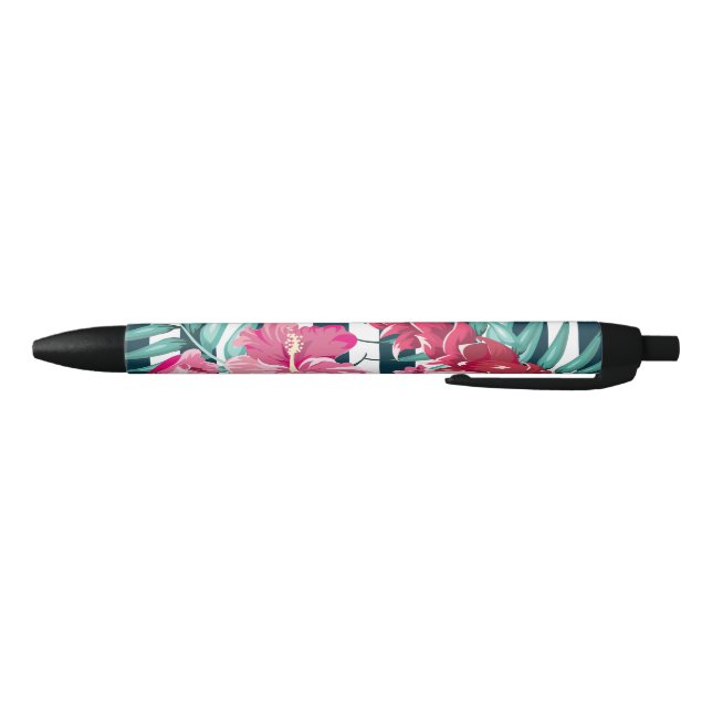Exotic Summer Floral gestreift Kugelschreiber (Unterseite)