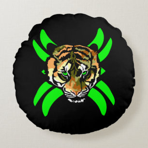 Exotic Tiger Rundes Kissen