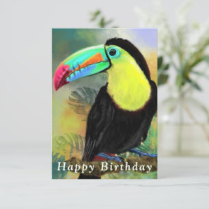 Exotic Toco Toucan Bird Birthday Card