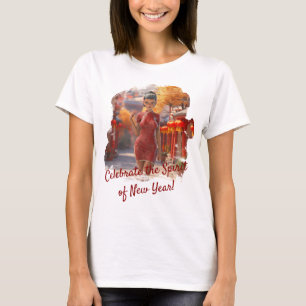 Exotic Toon Girl feiert chinesisches Neujahr T-Shirt