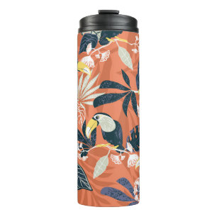 Exotic Toucan Jungle Scene Thermosbecher
