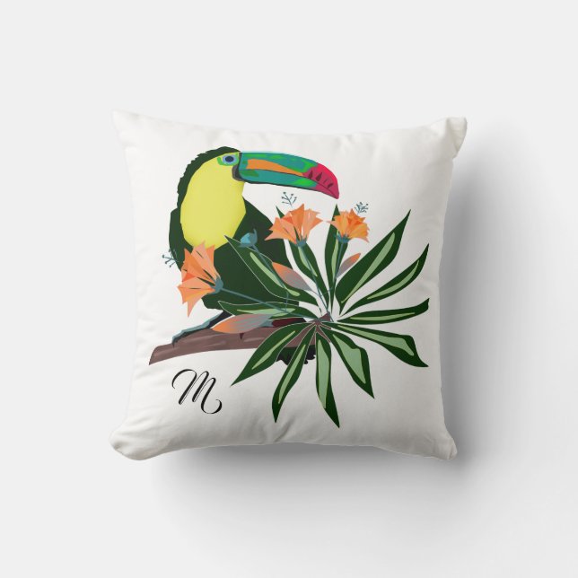 Exotic toucan tropischen Vogel bunt Hawaii Natur Kissen (Vorderseite)