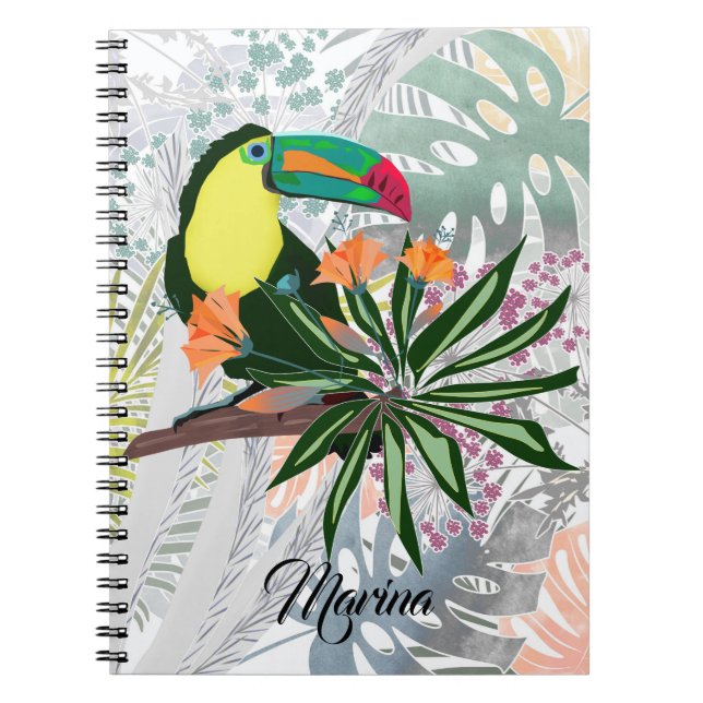 Exotic toucan tropischen Vogel bunt Hawaii Natur Notizblock (Vorderseite)