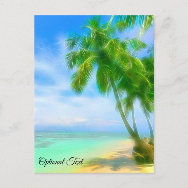*~* Exotic Tropical Beach Sand Fakultativtext AP13 Postkarte (Vorderseite)